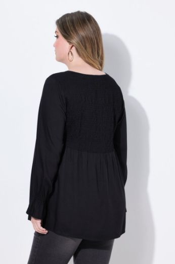 Plus size veliki brojevi Bluza dugih rukava V ovratnika za punije