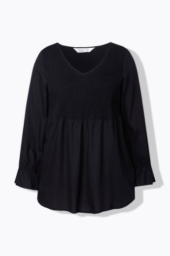 Plus size veliki brojevi Bluza dugih rukava V ovratnika za punije
