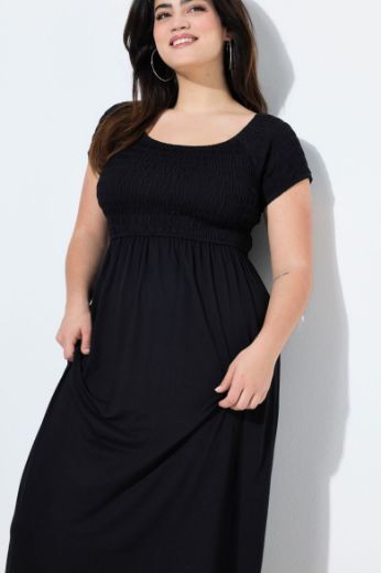 Plus size veliki brojevi Haljina maxi kratkih rukava za punije