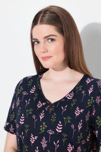 Plus size veliki brojevi Spavaćica kratkih rukava V ovratnika za punije