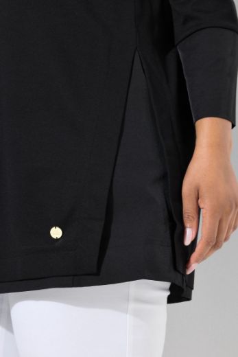 Plus size veliki brojevi Majica 3/4 rukava dužeg kroja za punije
