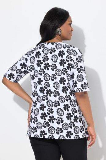 Plus size veliki brojevi Majica kratkih rukava V ovratnika za punije