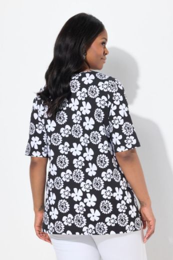 Plus size veliki brojevi Majica kratkih rukava V ovratnika za punije
