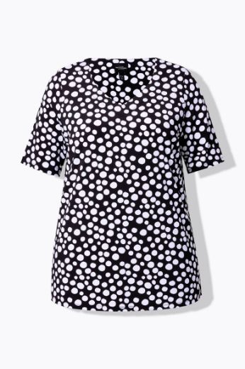 Plus size veliki brojevi Majica kratkih rukava V ovratnika za punije