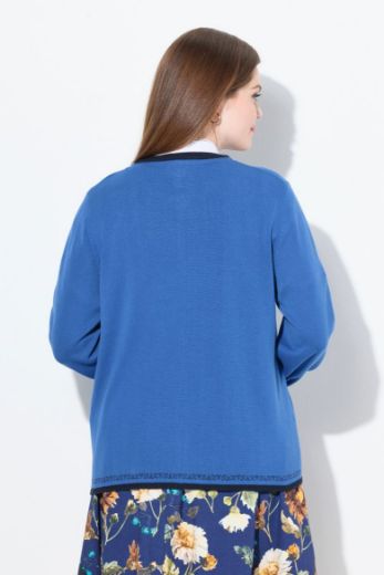 Plus size veliki brojevi Kardigan dugih rukava na kopčanje za punije