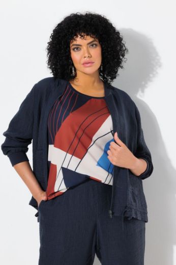 Plus size veliki brojevi Bluza dugih rukava s patentnim zatvaračem za punije