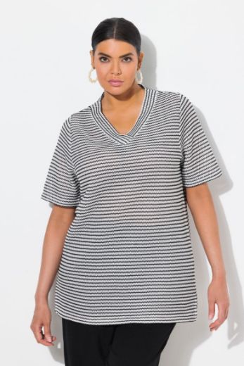 Plus size veliki brojevi Majica kratkih rukava V ovratnika za punije