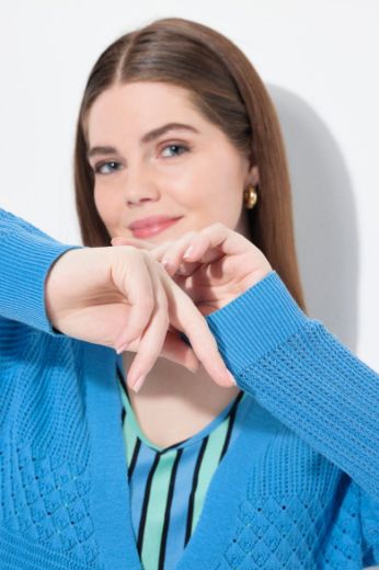 Plus size veliki brojevi Kardigan dugih rukava V ovratnika za punije