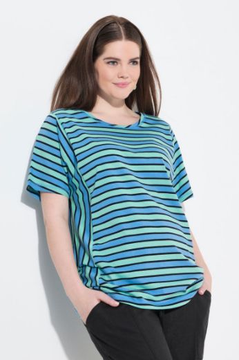 Plus size veliki brojevi Majica kratkih rukava na pruge za punije