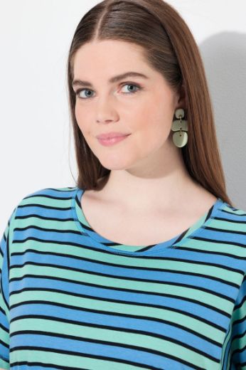 Plus size veliki brojevi Majica kratkih rukava na pruge za punije