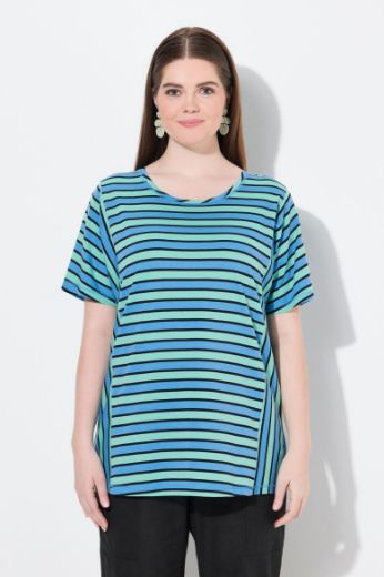 Plus size veliki brojevi Majica kratkih rukava na pruge za punije