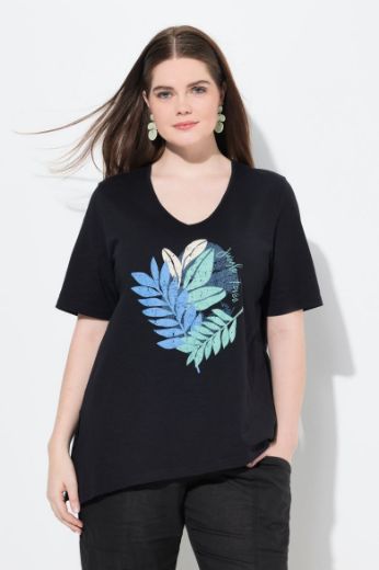Plus size veliki brojevi Majica kratkih rukava V ovratnika za punije