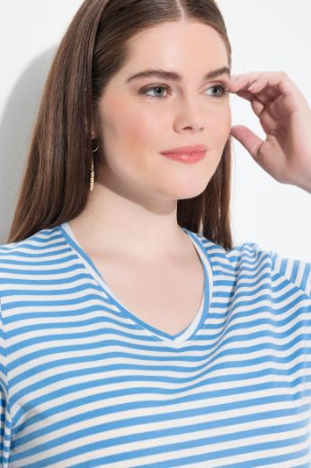 Plus size veliki brojevi Majica kratkih rukava V ovratnika za punije