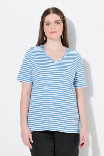 Plus size veliki brojevi Majica kratkih rukava V ovratnika za punije