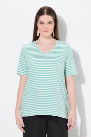 Plus size veliki brojevi Majica kratkih rukava V ovratnika za punije