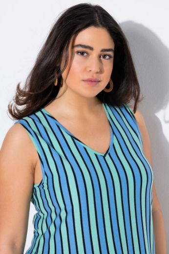 Plus size veliki brojevi Haljina midi bez rukava V ovratnika za punije