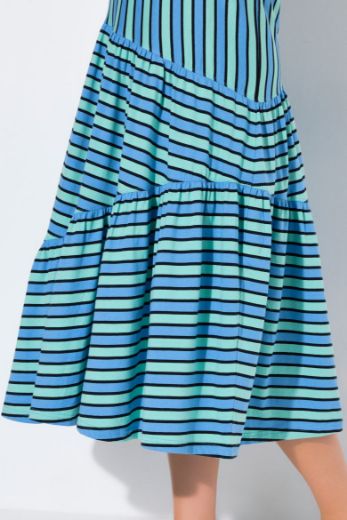 Plus size veliki brojevi Haljina midi bez rukava V ovratnika za punije