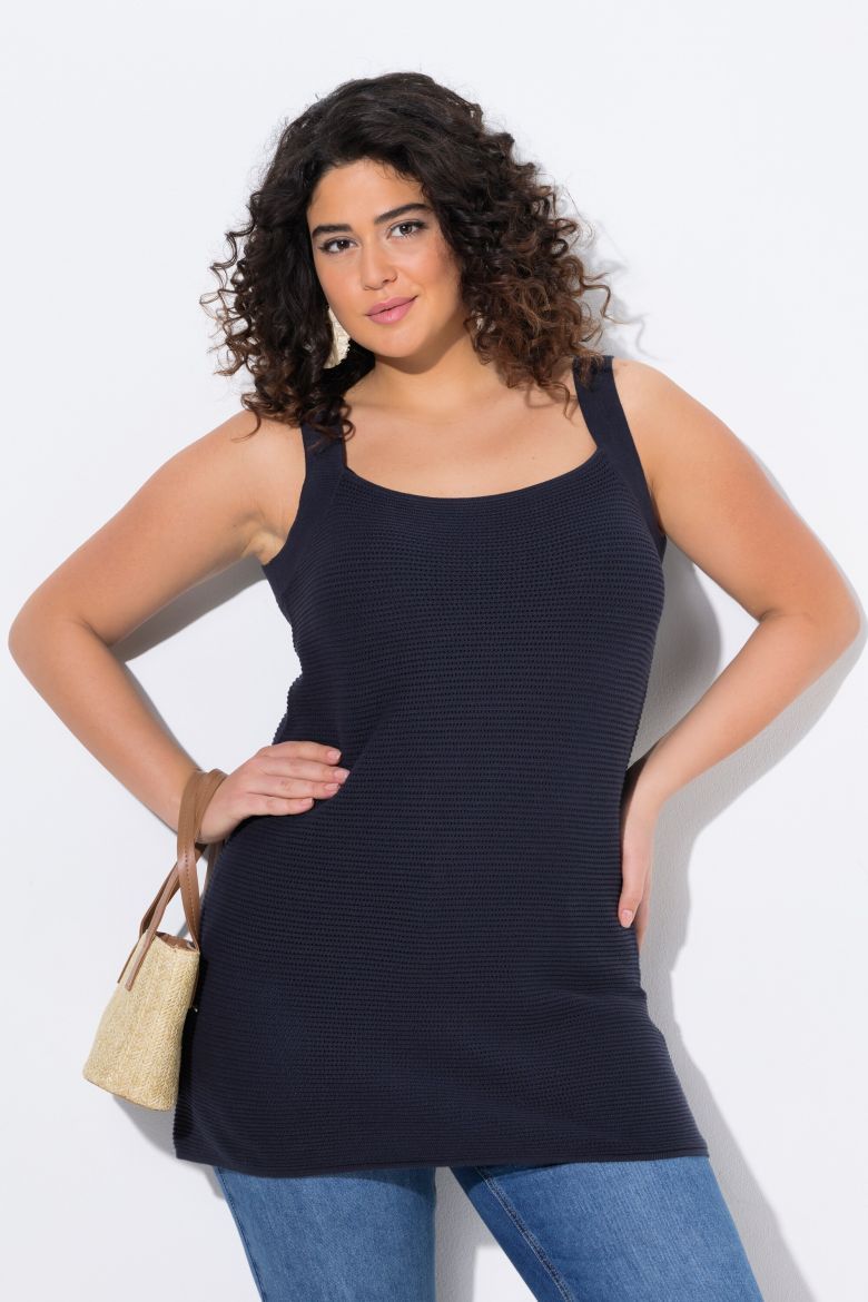 Plus size veliki brojevi Majica bez rukava pletena za punije