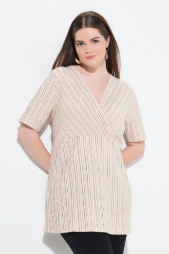 Plus size veliki brojevi Majica kratkih rukava V ovratnika za punije