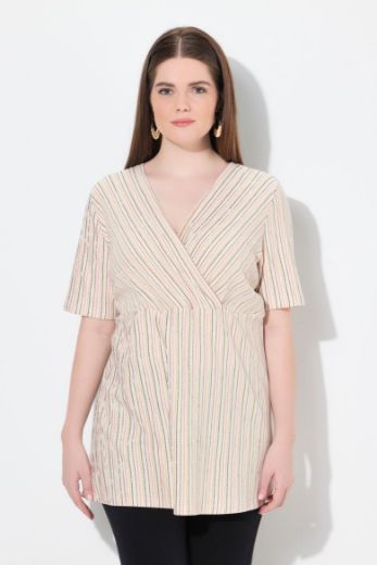 Plus size veliki brojevi Majica kratkih rukava V ovratnika za punije