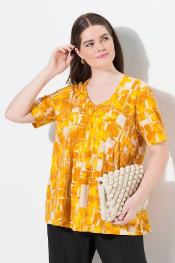 Plus size veliki brojevi Majica kratkih rukava V ovratnika za punije