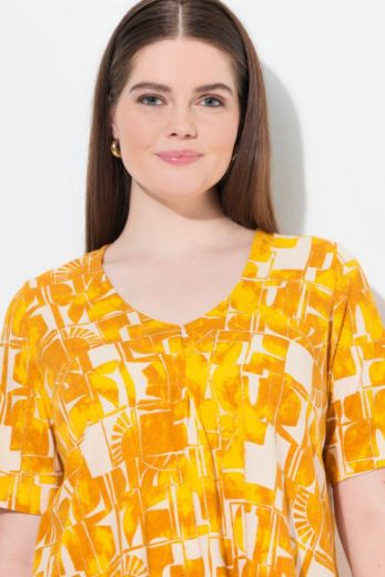 Plus size veliki brojevi Majica kratkih rukava V ovratnika za punije