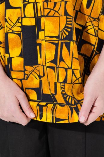 Plus size veliki brojevi Majica kratkih rukava V ovratnika za punije