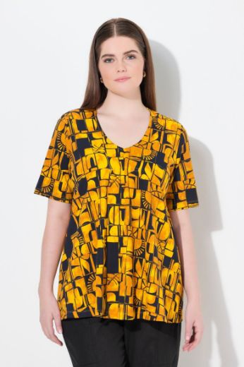 Plus size veliki brojevi Majica kratkih rukava V ovratnika za punije