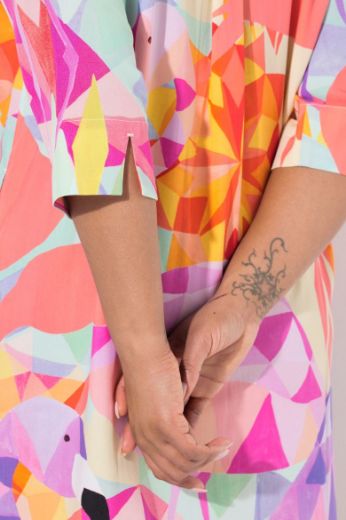 Plus size veliki brojevi Haljina midi 3/4 rukava za punije
