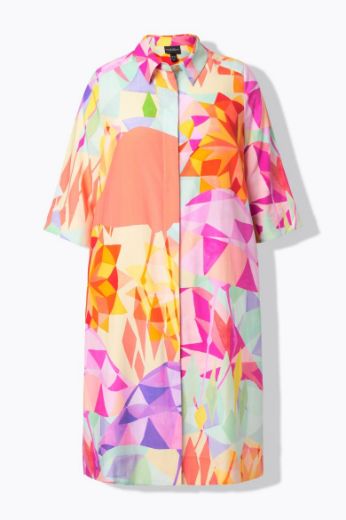 Plus size veliki brojevi Haljina midi 3/4 rukava za punije