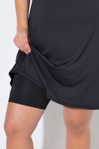 Plus size veliki brojevi Haljina s ušivenim hlačicama sportska za punije