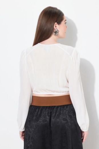 Plus size veliki brojevi Bluza dirndl dugih rukava za punije
