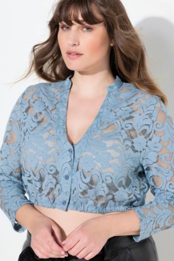 Plus size veliki brojevi Bluza dirndl čipkasta za punije