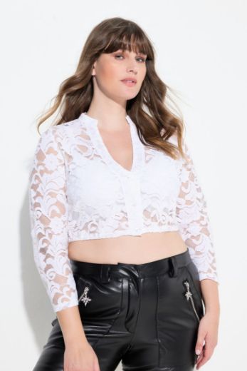 Plus size veliki brojevi Bluza dirndl čipkasta za punije
