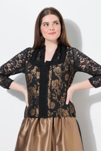 Plus size veliki brojevi Bluza dirndl čipkasta za punije