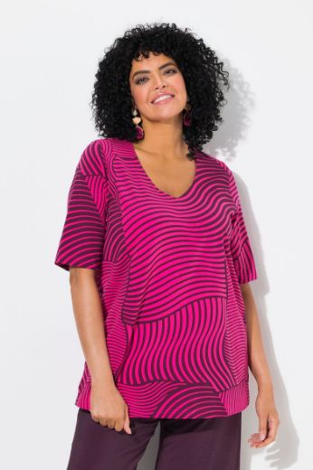 Plus size veliki brojevi Majica kratkih rukava V ovratnika za punije