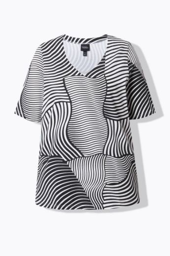 Plus size veliki brojevi Majica kratkih rukava V ovratnika za punije