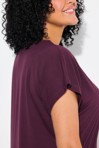 Plus size veliki brojevi Majica kratkih rukava V ovratnika za punije