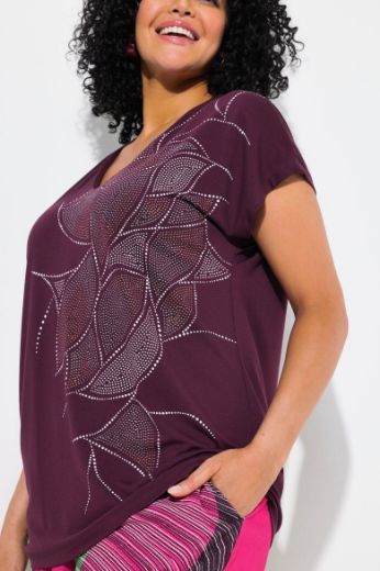 Plus size veliki brojevi Majica kratkih rukava V ovratnika za punije