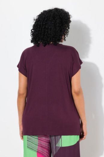 Plus size veliki brojevi Majica kratkih rukava V ovratnika za punije