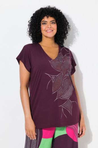 Plus size veliki brojevi Majica kratkih rukava V ovratnika za punije