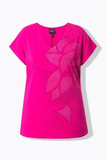 Plus size veliki brojevi Majica kratkih rukava V ovratnika za punije