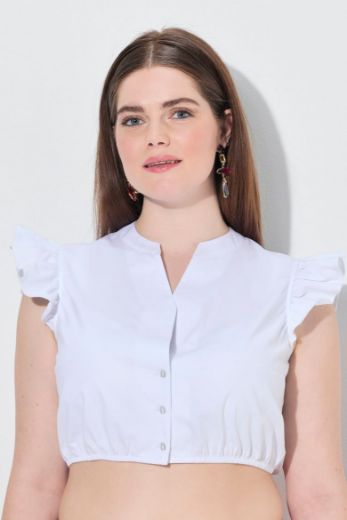 Plus size veliki brojevi Bluza dirndl kratkih rukava za punije