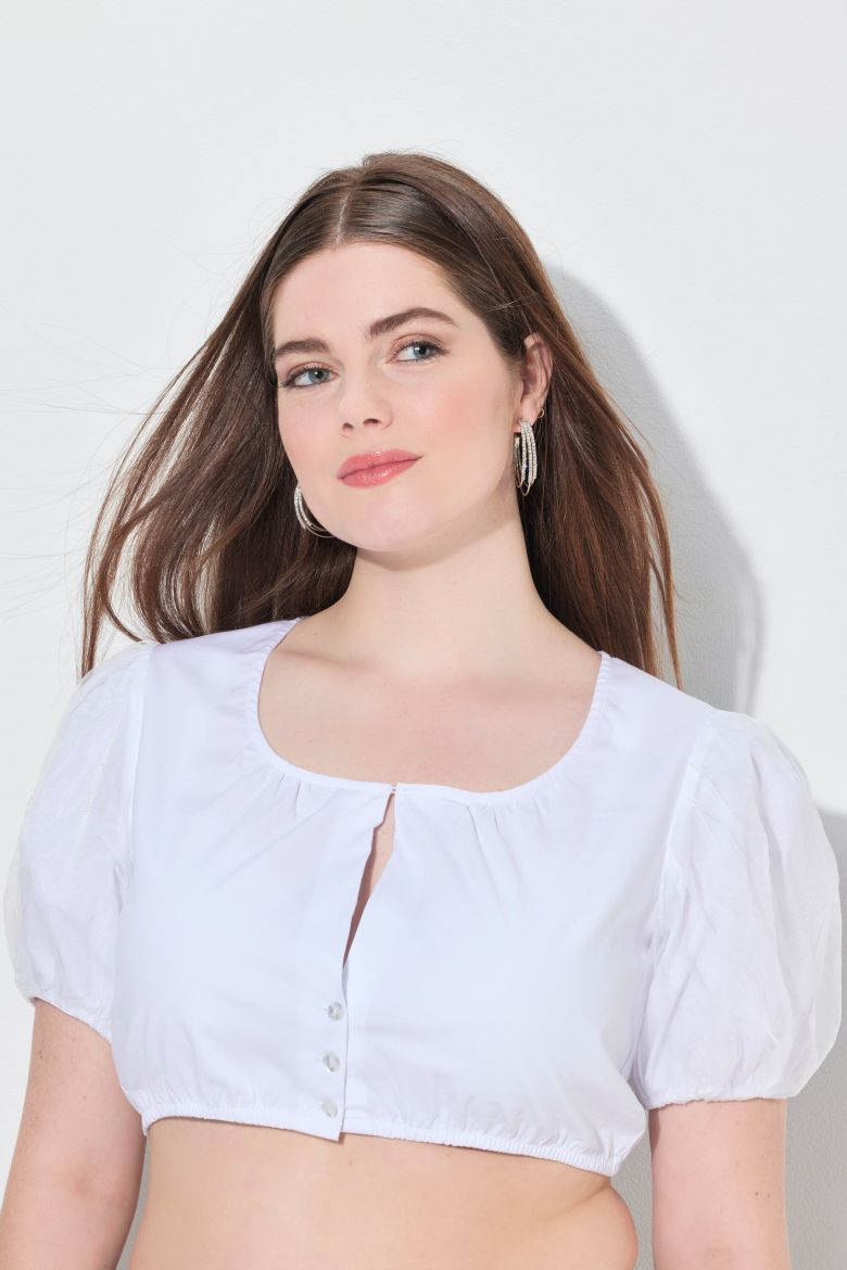 Plus size veliki brojevi Bluza dirndl kratkih rukava za punije