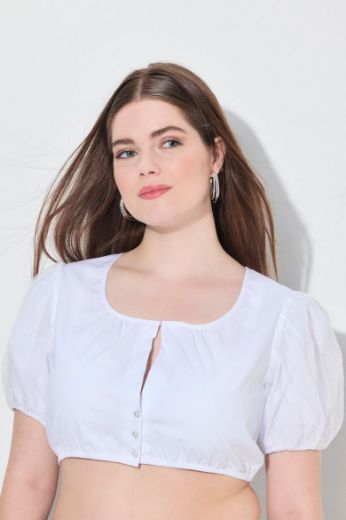 Plus size veliki brojevi Bluza dirndl kratkih rukava za punije