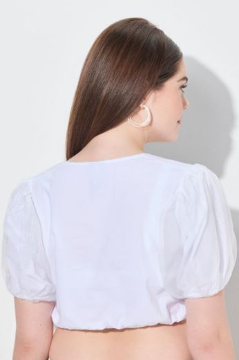 Plus size veliki brojevi Bluza dirndl kratkih rukava za punije