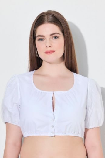 Plus size veliki brojevi Bluza dirndl kratkih rukava za punije