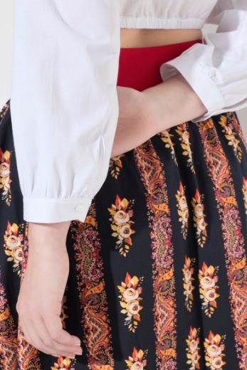 Plus size veliki brojevi Bluza dirndl dugih rukava za punije