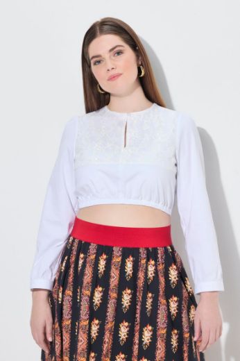 Plus size veliki brojevi Bluza dirndl dugih rukava za punije