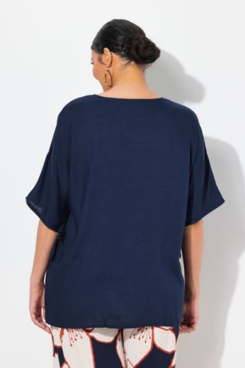 Plus size veliki brojevi Bluza polu rukava šireg kroja za punije